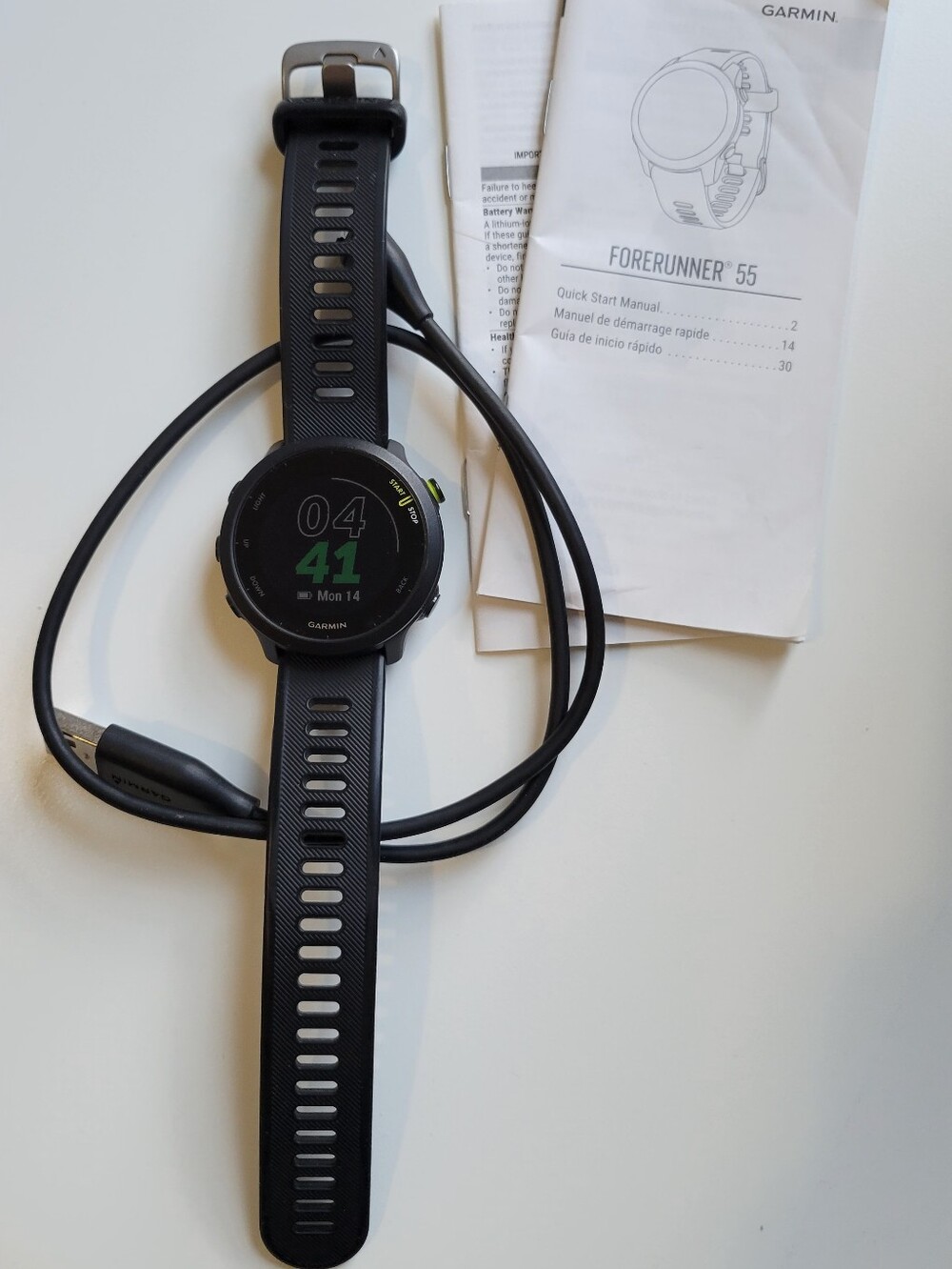 garmin Forerunner 55 Black with Lime Accent GPS Watch